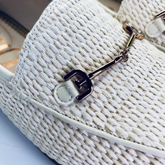 Sam Edelman Loraine Loafer Size 8.5M Linen Raffia Slip-On Flat Woven Shoe - Picture 10 of 16